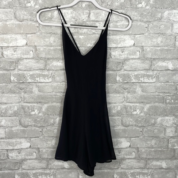 Lush Pants - Lush Strappy Back Black Romper